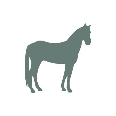 At ikonu. Düz biçim tasarım resimleme simgesini kavra.