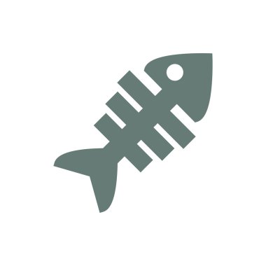 Balık ikonu. Düz biçim tasarım resimleme simgesini kavra.