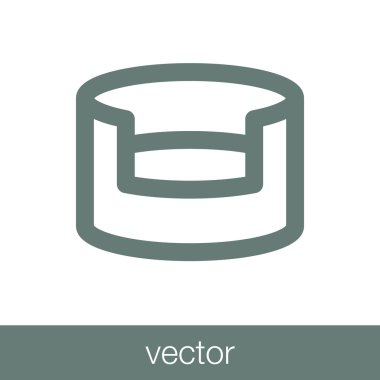 Evcil hayvan suyu tabağı ikonu. Düz biçim tasarım resimleme simgesini kavra.