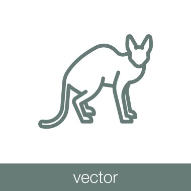 Kedi ikonu. Düz biçim tasarım resimleme simgesini kavra.