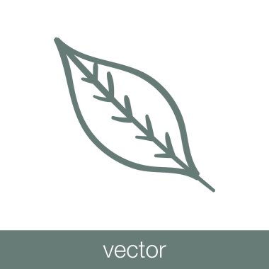Yaprak simgesi. Düz biçim tasarım resimleme simgesini kavra.