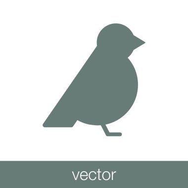 kuş simgesi. Kavram düz stil tasarım çizim simgesi.