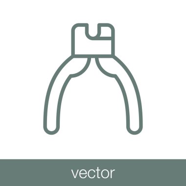 Kerpeten ikonu. Araç simgesi. Düz biçim tasarım resimleme simgesini kavra.