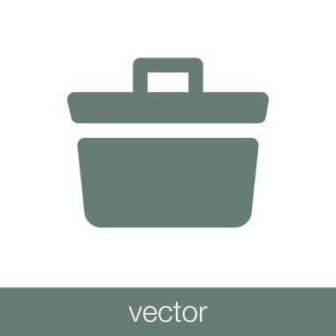 Araç kutusu simgesi. Düz biçim tasarım resimleme simgesini kavra.