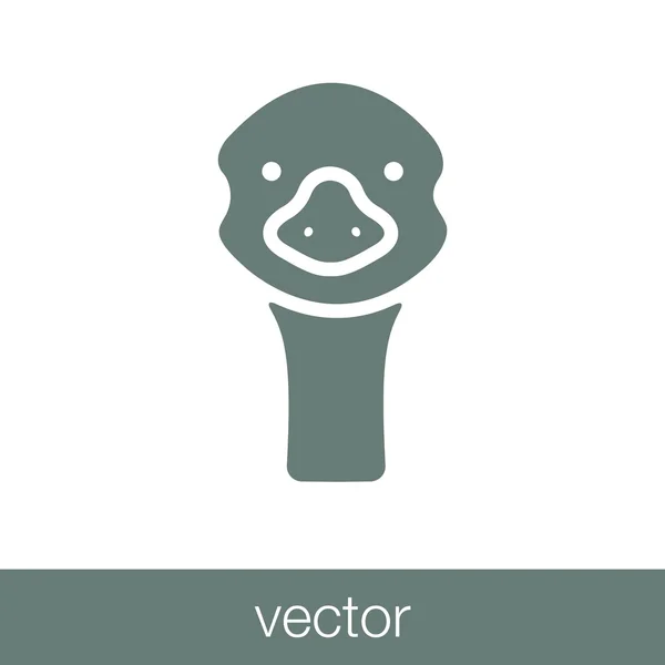 Vogelsymbol Konzept Flacher Stil Design Illustration Symbol — Stockvektor