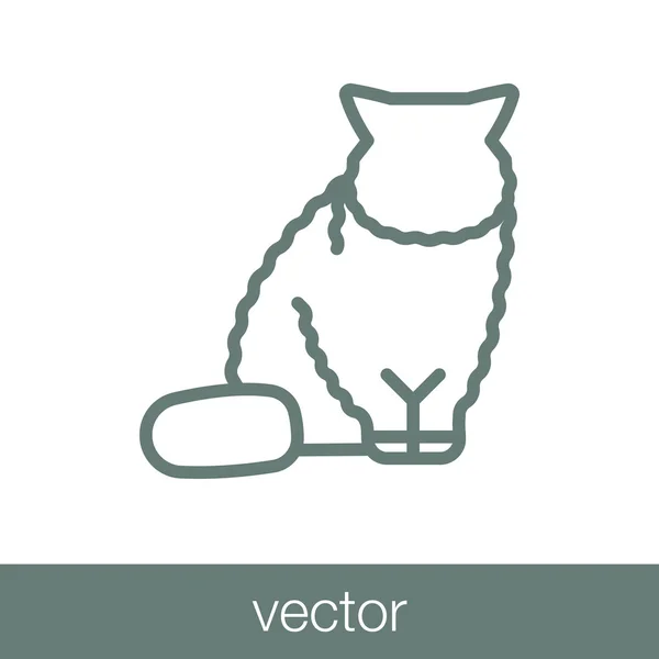 Ícone Gato Ícone Ilustração Design Estilo Plano Conceito — Vetor de Stock