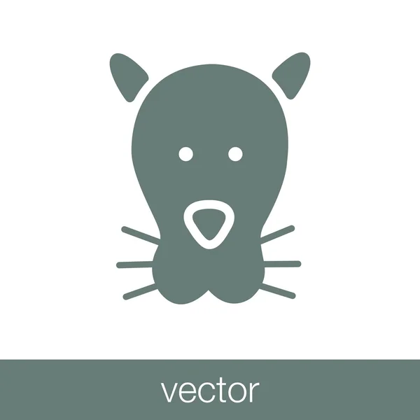 Icono Perro Icono Animal Icono Mascota Icono Ilustración Diseño Estilo — Vector de stock
