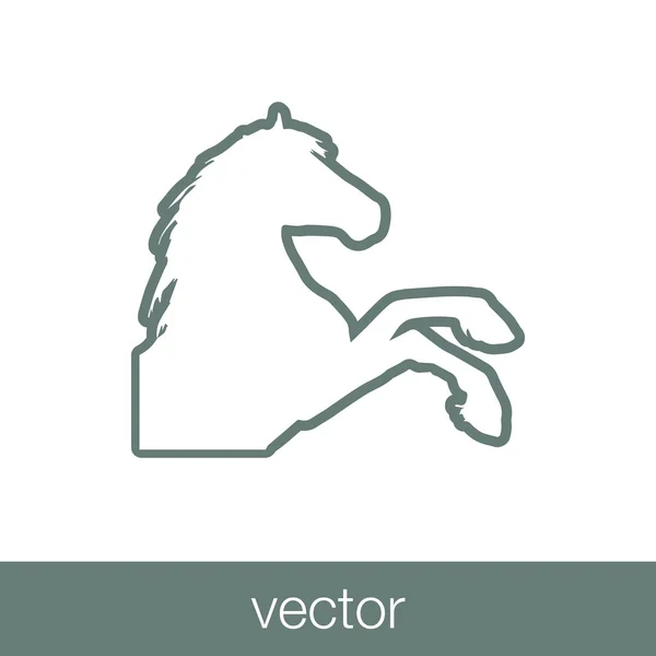 Icono Caballo Icono Ilustración Diseño Estilo Plano Concepto — Vector de stock