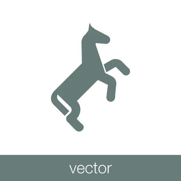 Icono Caballo Icono Ilustración Diseño Estilo Plano Concepto — Vector de stock