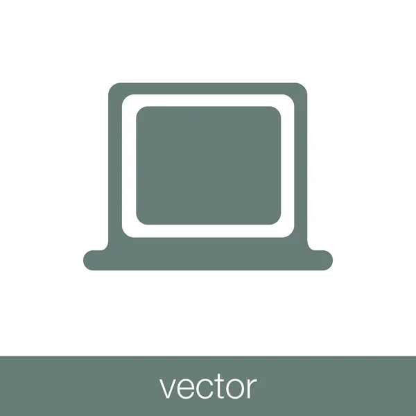 Icono Del Ordenador Portátil Icono Ilustración Diseño Estilo Plano Concepto — Vector de stock