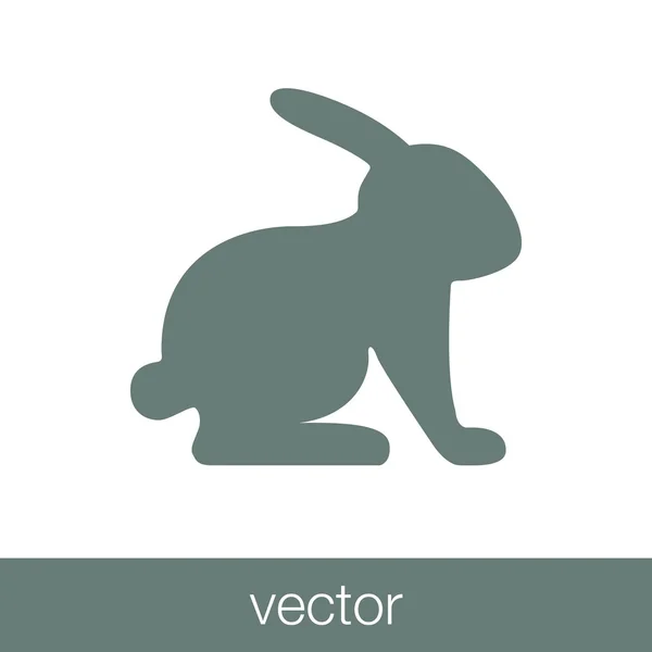 Icono Conejo Icono Ilustración Diseño Estilo Plano Concepto — Vector de stock