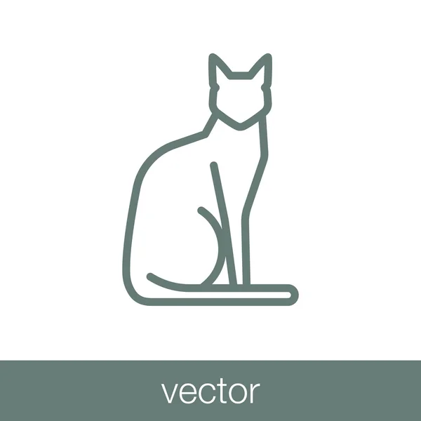 猫のアイコン コンセプトフラットスタイルデザインイラストアイコン — ストックベクタ