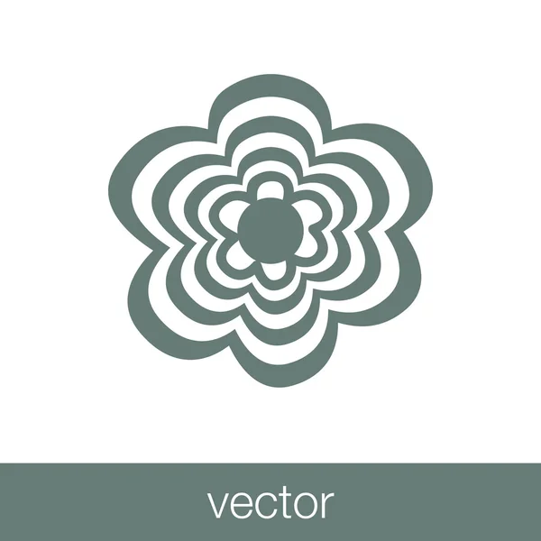 Blumensymbol Konzept Flacher Stil Design Illustration Symbol — Stockvektor