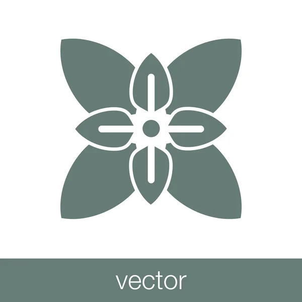 Blumensymbol Konzept Flacher Stil Design Illustration Symbol — Stockvektor