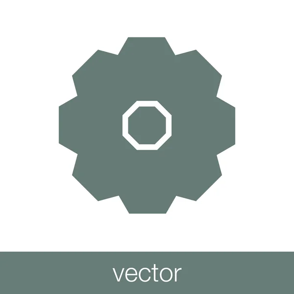 Icono Flor Icono Ilustración Diseño Estilo Plano Concepto — Vector de stock