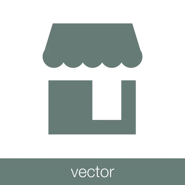 Икона Собачьего Дома Иконка Плоским Дизайном — стоковый вектор