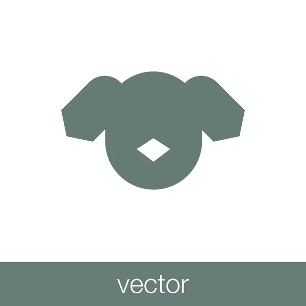 Icono Perro Icono Ilustración Diseño Estilo Plano Concepto — Vector de stock