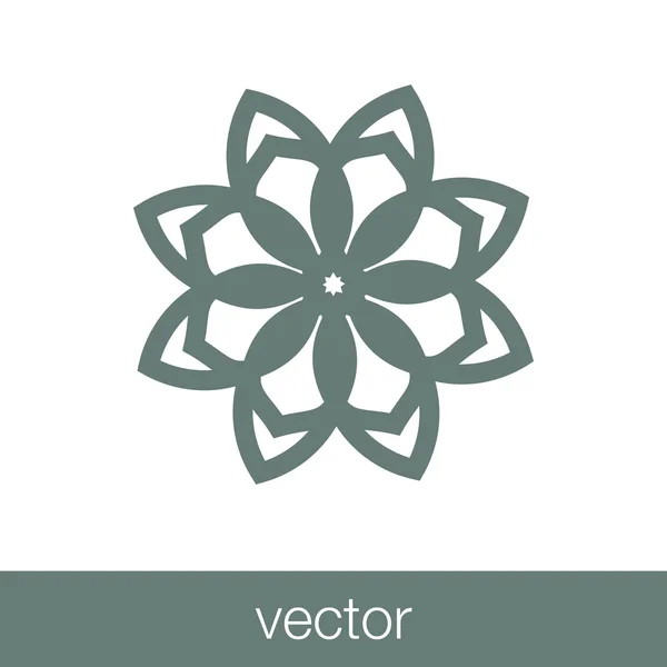 Blumensymbol Konzept Flacher Stil Design Illustration Symbol — Stockvektor