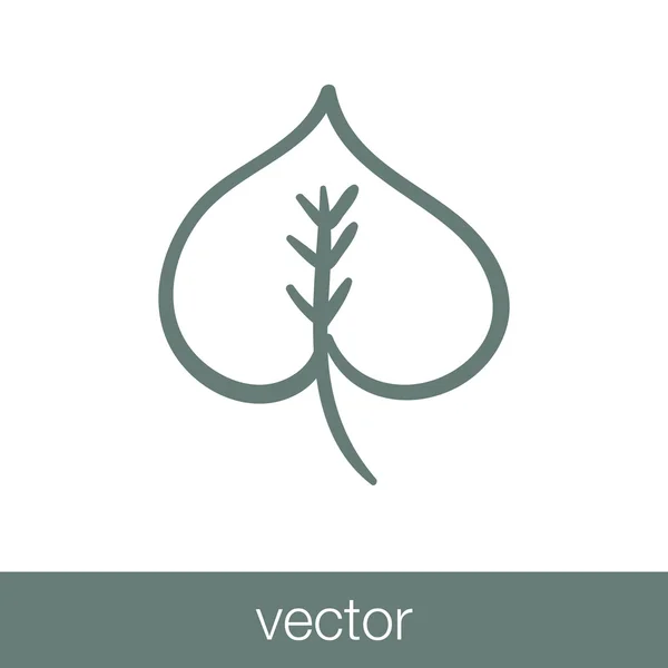 Icono Hoja Icono Ilustración Diseño Estilo Plano Concepto — Vector de stock