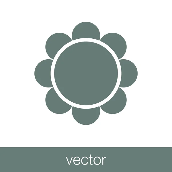 Blumensymbol Konzept Flacher Stil Design Illustration Symbol — Stockvektor