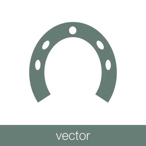 Metallhufeisen Ikone Konzept Flacher Stil Design Illustration Symbol — Stockvektor