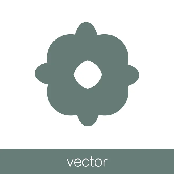 Icono Flor Icono Ilustración Diseño Estilo Plano Concepto — Vector de stock