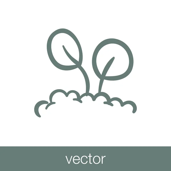 Icono Hoja Icono Ilustración Diseño Estilo Plano Concepto — Vector de stock