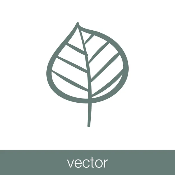 Icono Hoja Icono Ilustración Diseño Estilo Plano Concepto — Vector de stock
