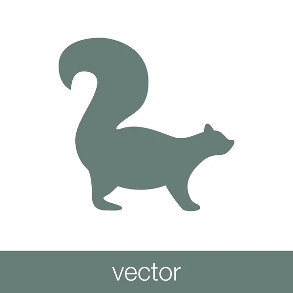 Икона Белки Икона Животных Иконка Плоским Дизайном — стоковый вектор