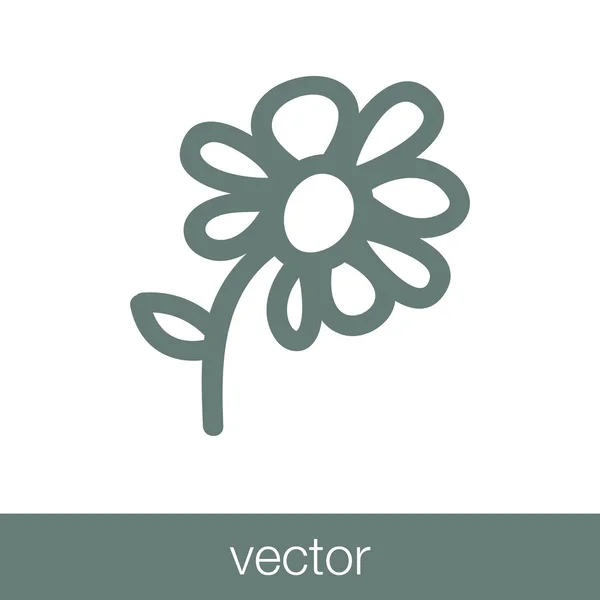 Blumensymbol Konzept Flacher Stil Design Illustration Symbol — Stockvektor