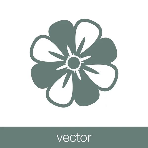 Blumensymbol Konzept Flacher Stil Design Illustration Symbol — Stockvektor