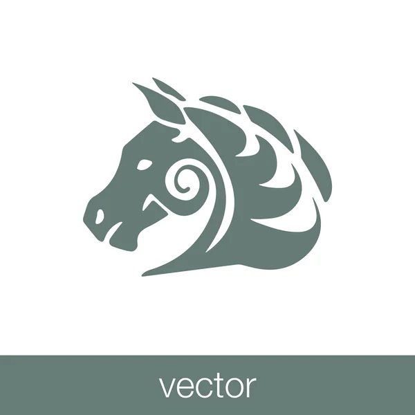 Horse Icon Concept Flat Style Design Illustration Icon — Stock Vector