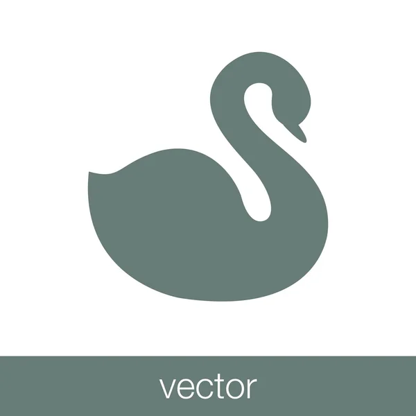 Icono Del Pato Icono Ilustración Diseño Estilo Plano — Vector de stock
