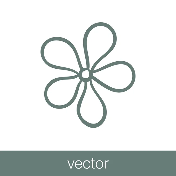Εικόνα Λουλουδιού Αντίληψη Επίπεδη Στυλ Εικονίδιο Σχεδίασης — Διανυσματικό Αρχείο