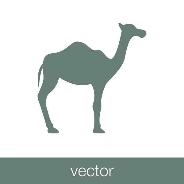 ラクダのアイコン 動物のアイコン コンセプトフラットスタイルデザインイラストアイコン — ストックベクタ