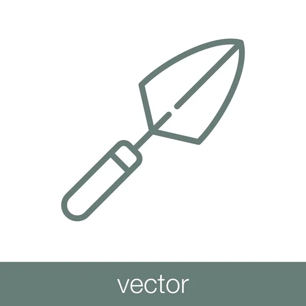Значок Лопаты Иконка Плоским Дизайном — стоковый вектор