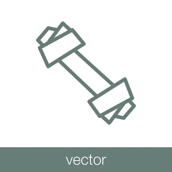 Kutyacsont Ikon Koncepció Lapos Stílusú Design Illusztráció Ikon — Stock Vector