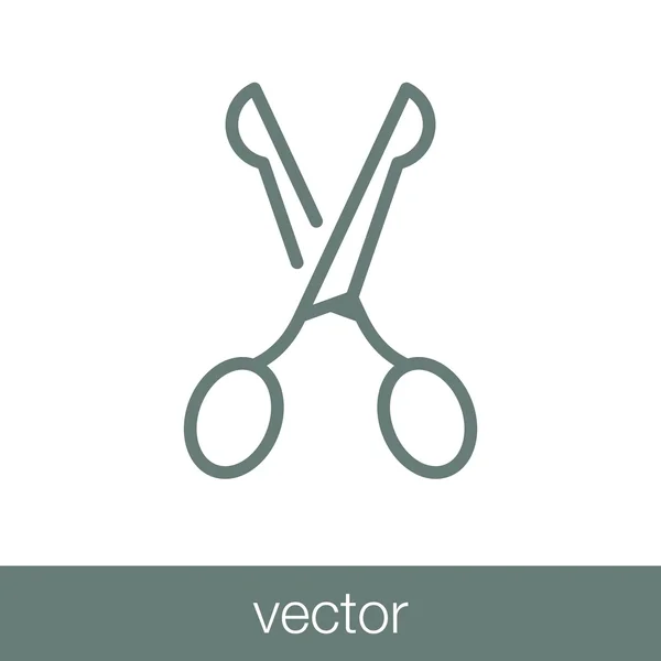 Scissors Icon Concept Flat Style Design Illustration Icon — Stock Vector