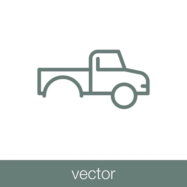 Lkw Ikone Fahrzeugikone Konzept Flacher Stil Design Illustration Symbol — Stockvektor