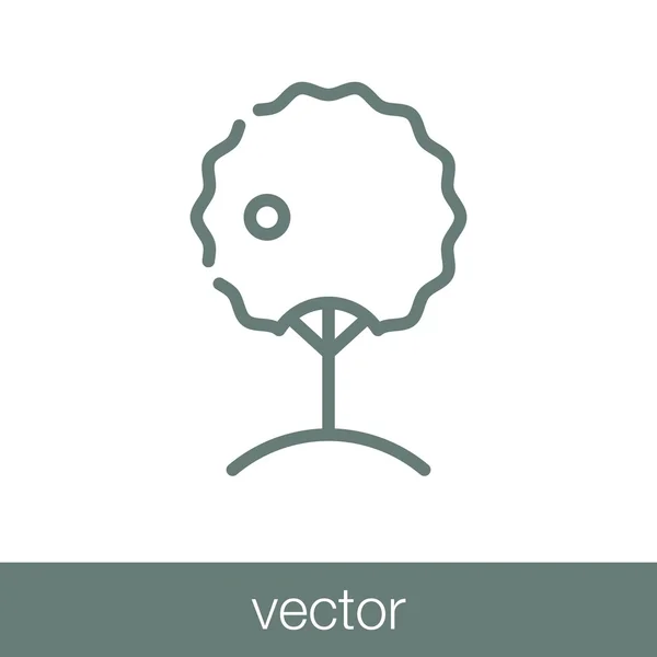 Icono Del Árbol Icono Ilustración Diseño Estilo Plano Concepto — Vector de stock