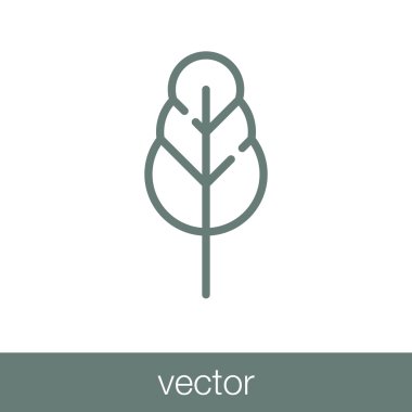 Ağaç simgesi. Kavram düz stil tasarım çizim simgesi.