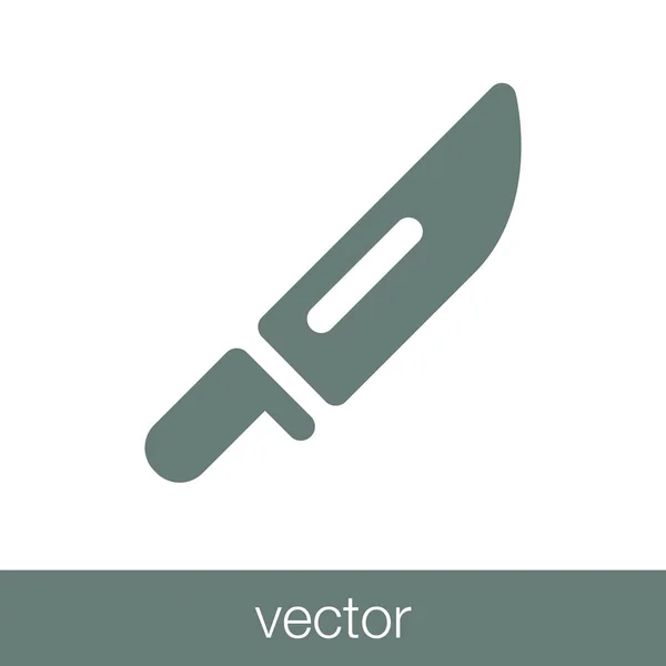 Messersymbol Konzept Flacher Stil Design Illustration Symbol — Stockvektor