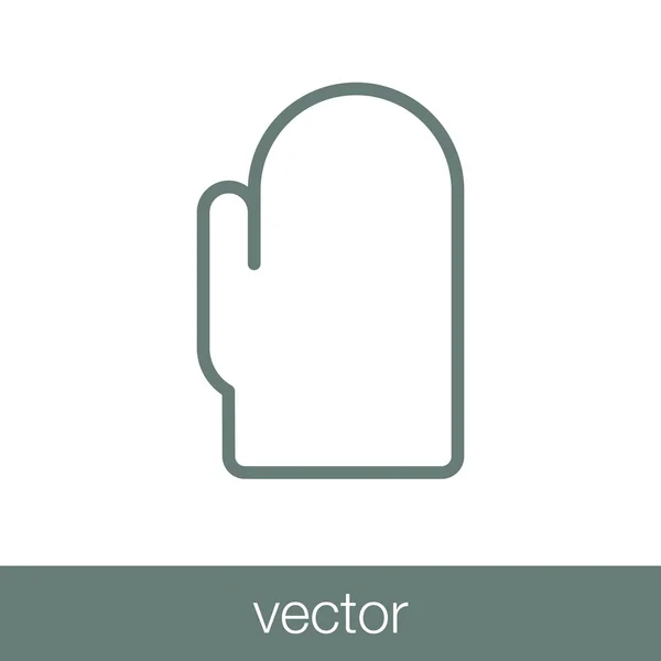 Icono Del Guante Icono Ilustración Diseño Estilo Plano Concepto — Vector de stock