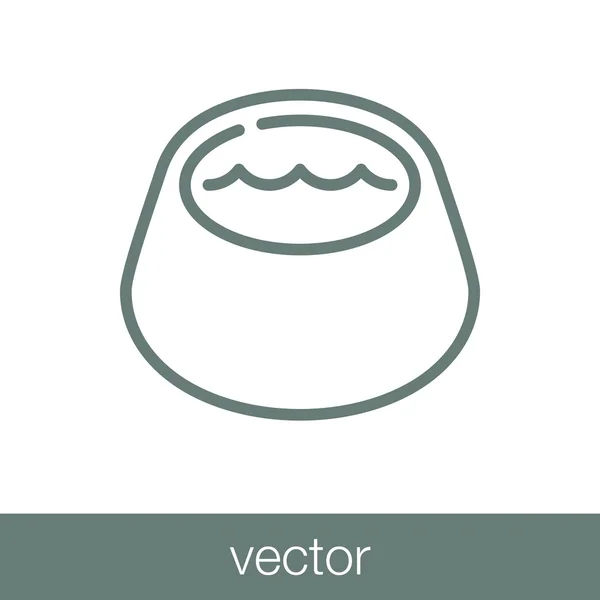 Icono Fuente Alimentación Mascota Icono Ilustración Diseño Estilo Plano Concepto — Vector de stock