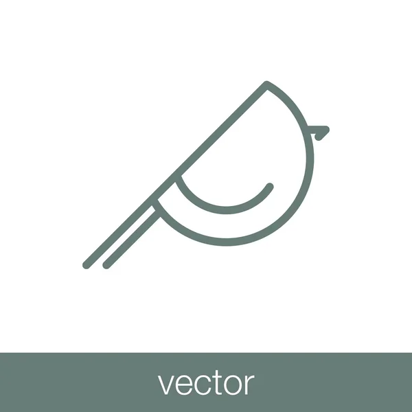 Icono Pájaro Icono Ilustración Diseño Estilo Plano Concepto — Vector de stock