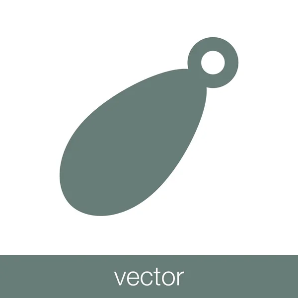 Icono Boya Icono Pesca Icono Vela Icono Ilustración Diseño Estilo — Vector de stock