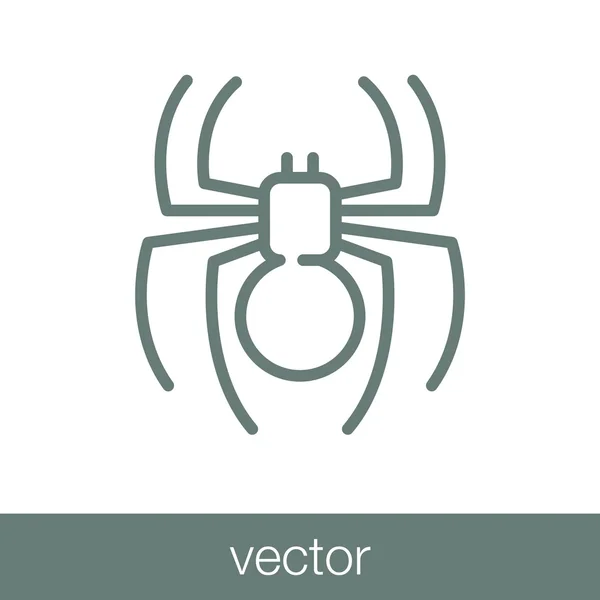 Icono Araña Icono Animal Icono Ilustración Diseño Estilo Plano Concepto — Vector de stock