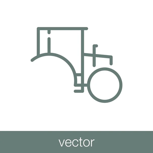 Icône Tracteur Icône Véhicule Concept Plat Design Illustration Icône — Image vectorielle