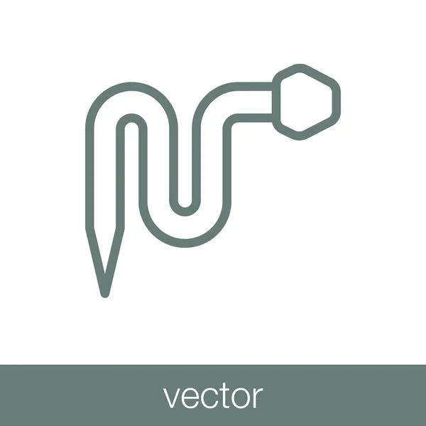 Икона Змеи Иконка Плоским Дизайном — стоковый вектор