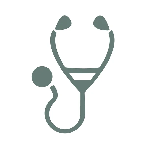 Icona medica piatta per stetoscopio Icona dell'illustrazione — Vettoriale Stock